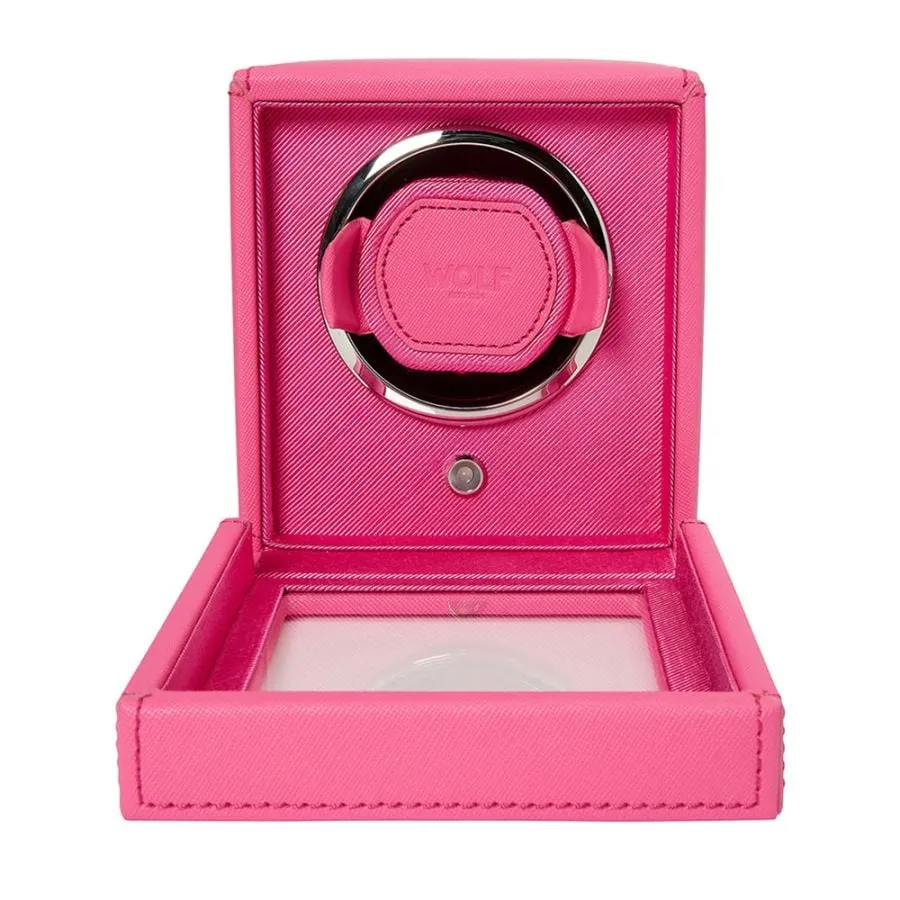 Wolf - Cub Single Watch Winder With Cover | Tutti Frutti Pink | 461190