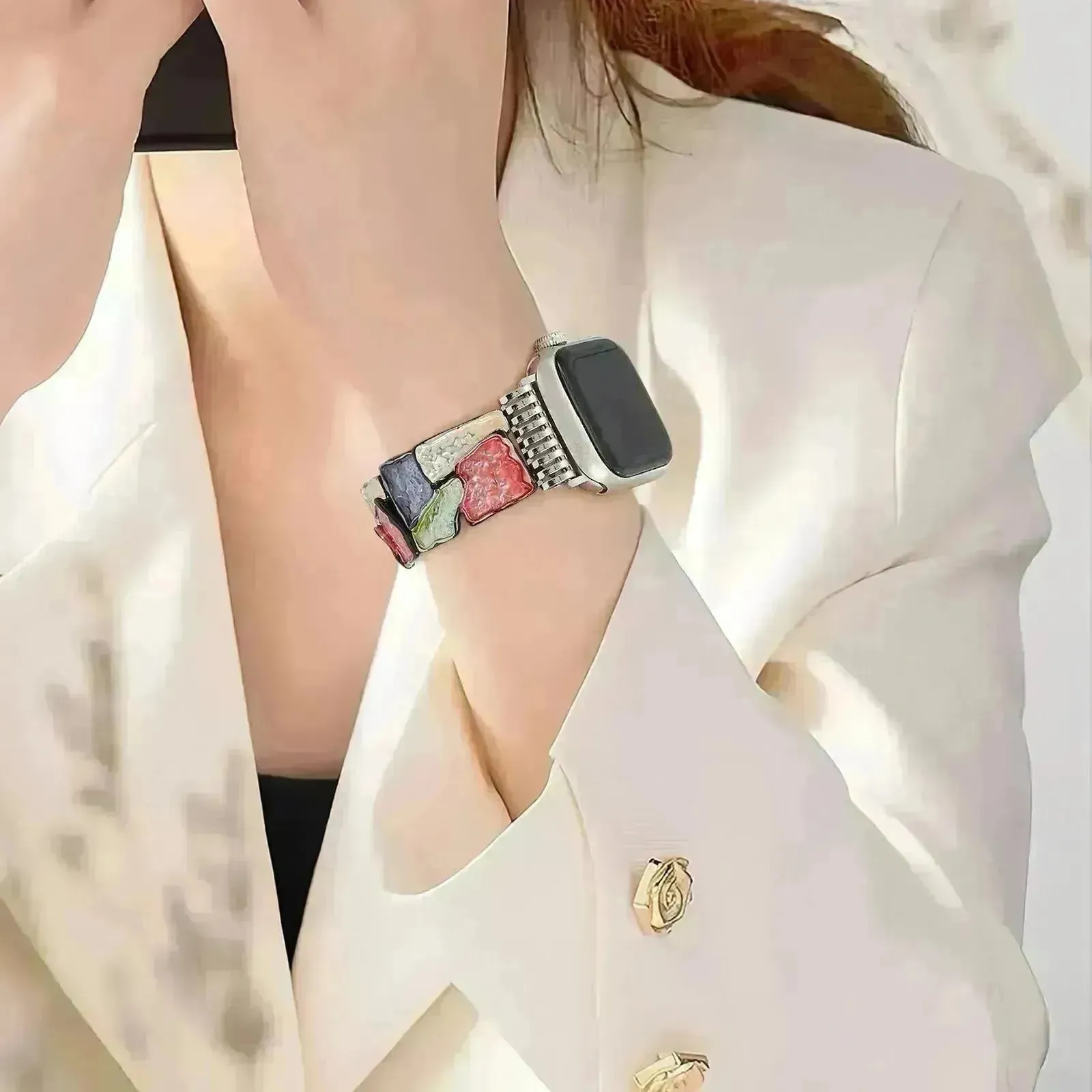 Women Colorful Watch Band  Strap Suitable For Apple iwatch