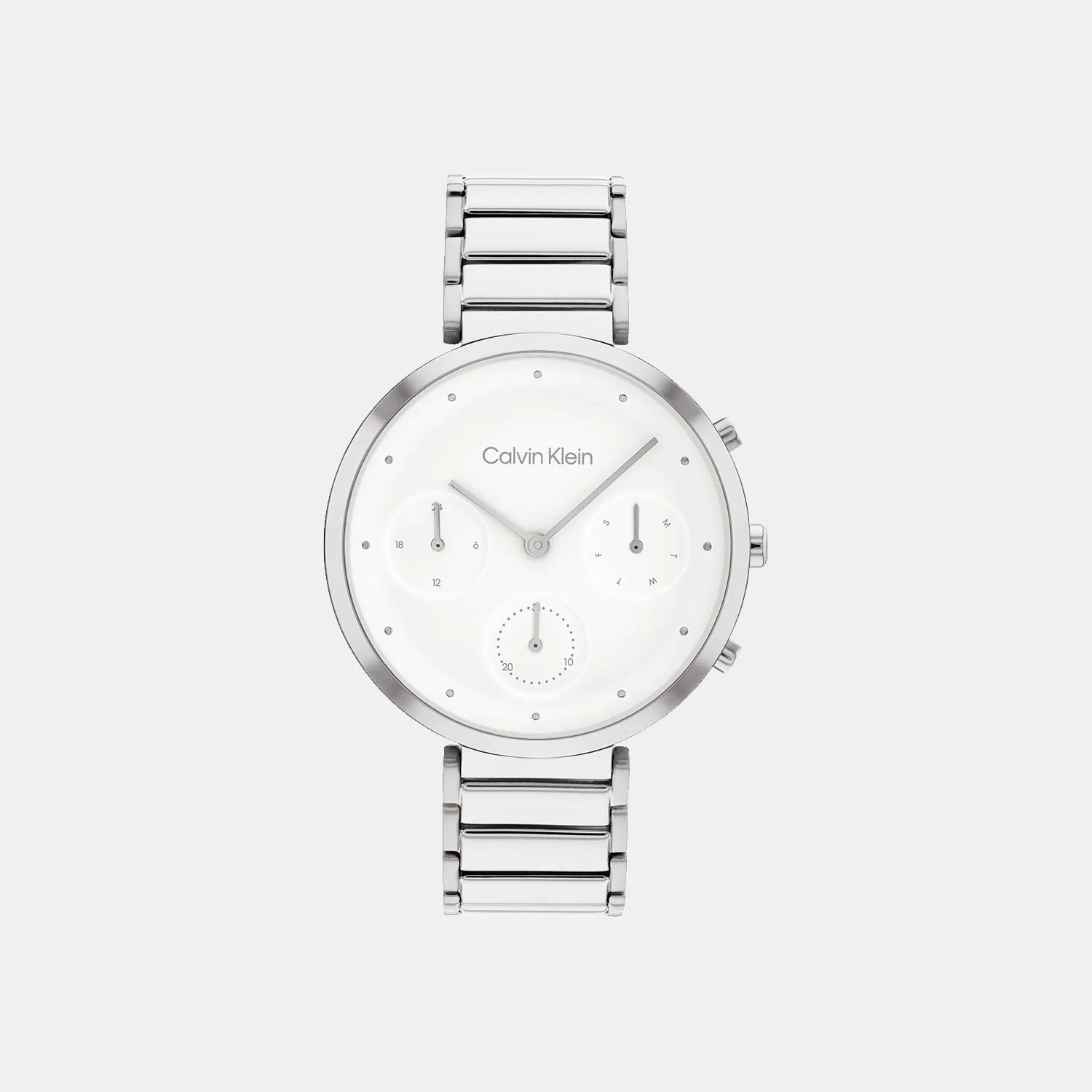 Women White Chronograph Stainless Steel Watch 25200282