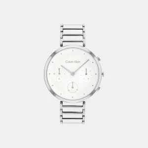 Women White Chronograph Stainless Steel Watch 25200282