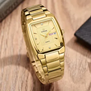 WWOOR Square Luxury Watch: Elegant Waterproof Timepiece with Adjustable Fit